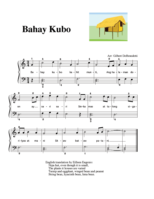 What Is The Melody Of Bahay Kubo